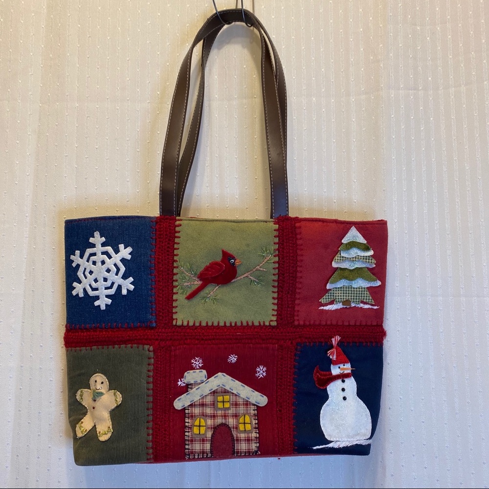 Cappelli 2007 Christmas suede like shoulder bag